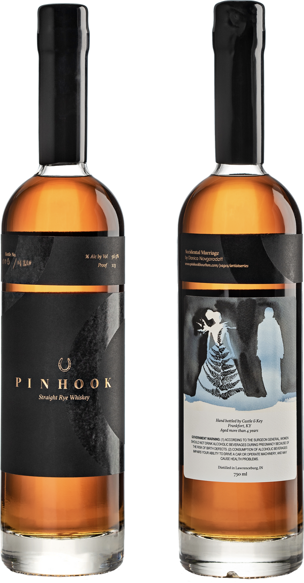 Pinhook bottles front and back